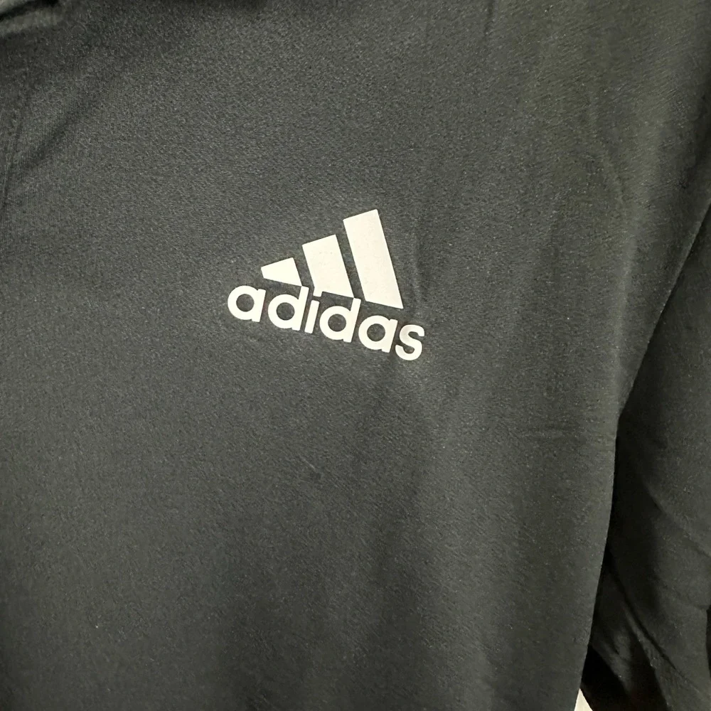 adidas Men's Tennis New York Freelift Slim Fit Polo Shirt Medium Black Top NWT